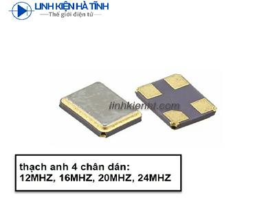 Thạch anh dán 4 chân thạch anh SMD 4 chân 12MHZ Thạch anh dán 4 chân thạch anh SMD 4 chân 12MHZ